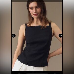 Maeve Black Square-Neck Camisole
